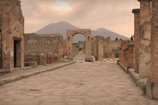 Il Vesuvio e le rovine di Pompei